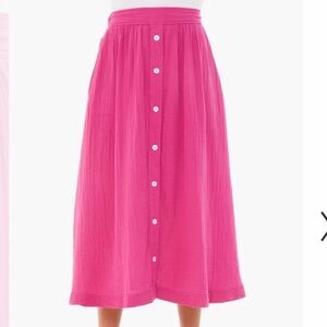 Xirena Teagan Pink Gauze Midi Skirt Sz small